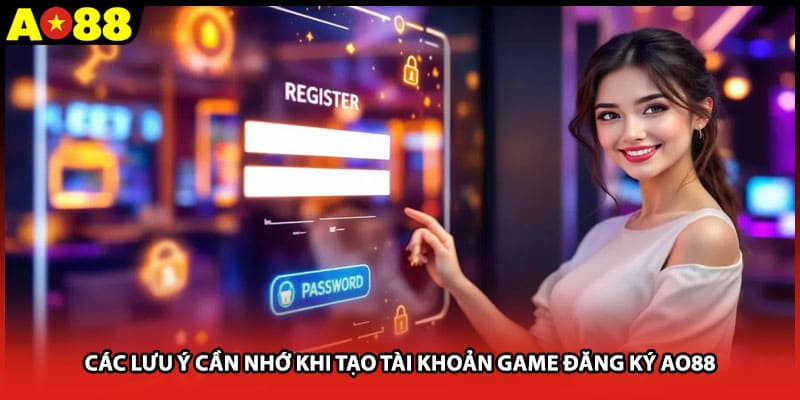 Các lưu ý cần nhớ khi tạo tài khoản game đăng ký AO88