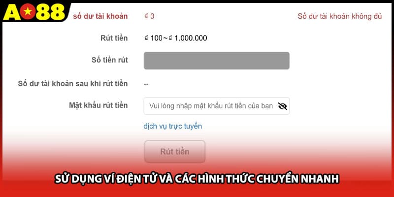 Sử dụng ví điện tử và các hình thức chuyển nhanh